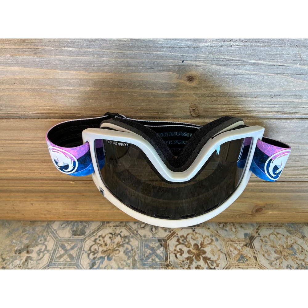 Dragon Snow Goggles Lumalens White Frame Unisex One Size Blue Pink Excellent